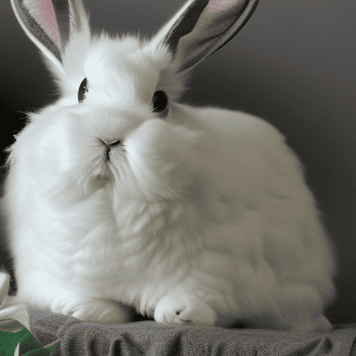 Satin Angora rabbit